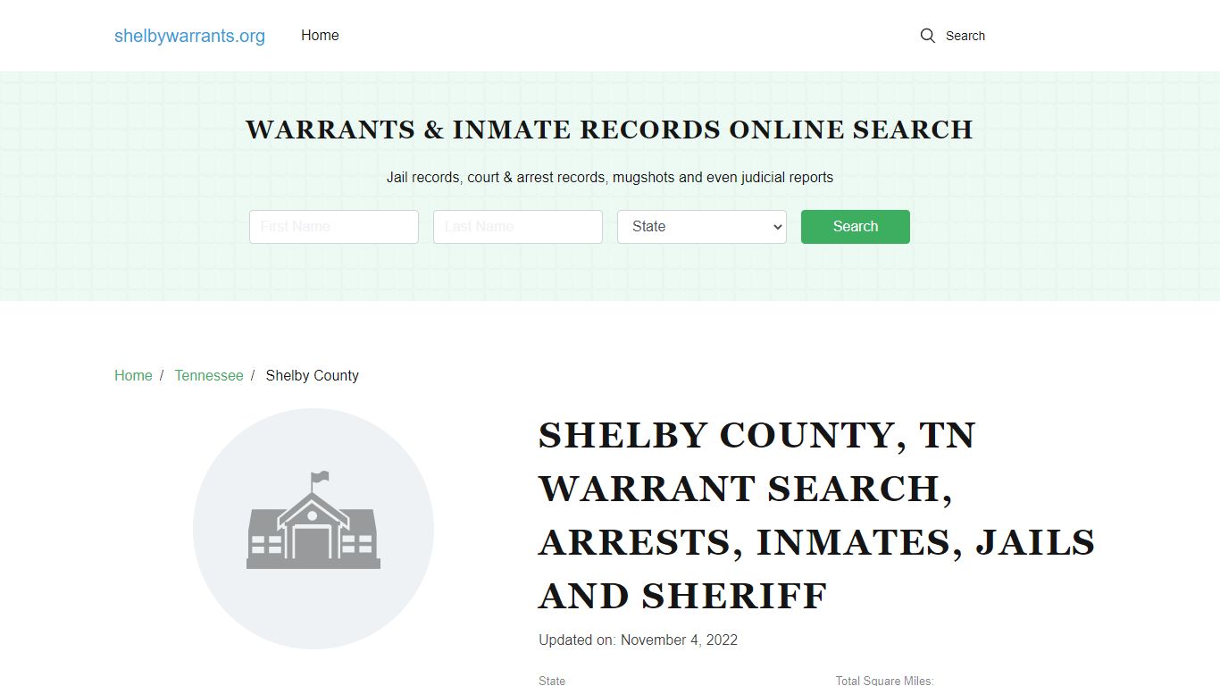 Shelby County, TN Warrant Search, Arrests, Inmates, Jails, Sheriff